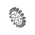 lactobacillus bacteria virus isometric icon vector illustration Royalty Free Stock Photo