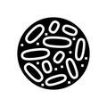 lactobacillus probiotics glyph icon vector illustration Royalty Free Stock Photo