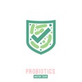 Lactobacillus Probiotics Icon Royalty Free Stock Photo