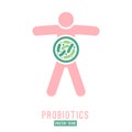 Lactobacillus Probiotics Icon Royalty Free Stock Photo