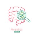 Lactobacillus Probiotics Icon Royalty Free Stock Photo