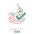 Lactobacillus Probiotics Icon Royalty Free Stock Photo