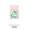 Lactobacillus Probiotics Icon Royalty Free Stock Photo