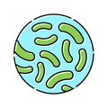 lactococcus probiotics color icon vector illustration Royalty Free Stock Photo