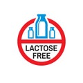 Lactode free - icon on white background vector illustration for website, mobile application, presentation, infographic. Milk