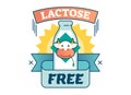 Lactose Free Diet vector badge illustration