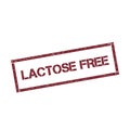 Lactose free rectangular stamp.