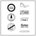 Lactose-free vector logos