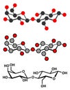 Lactose milk sugar molecule