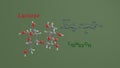 Lactose sugar science molecule 3D render illustration