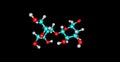 Lactose molecular structure isolated on black