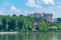 Lacul Valea Morilor lake in Chisinau, Moldova Royalty Free Stock Photo