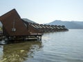 Lacustrine villas at Berzasca village, Romania Royalty Free Stock Photo