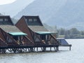 Lacustrine villas at Berzasca village, Romania Royalty Free Stock Photo