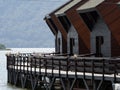 Lacustrine villas at Berzasca village, Romania Royalty Free Stock Photo