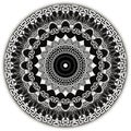 Lacy floral vector mandala pattern. Ornamental  black and white background. Round vintage greek ornament. Lace design. Elegance Royalty Free Stock Photo