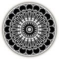 Lacy floral vector mandala pattern. Ornamental modern black and white background. Round vintage ornament. Lace design. Elegance Royalty Free Stock Photo