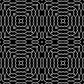 Lacy geometric black and white vector seamless pattern. Intricate grid background. Monochrome repeat net backdrop