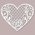 Lacy Heart Cutting Files for Wedding Invitation