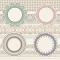 Lacy napkins on seamless pattern