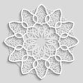 Lacy paper doily, decorative flower