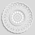 Lacy paper doily, decorative flower Royalty Free Stock Photo