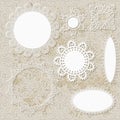 Lacy scrapbook design patterns Royalty Free Stock Photo