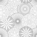 Lacy seamless floral pattern in black and white Royalty Free Stock Photo