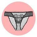 Lacy vector panty.