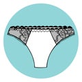 Lacy vector panty.