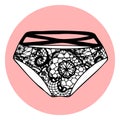 Lacy vector panty.