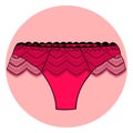Lacy vector panty. Royalty Free Stock Photo