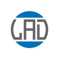 LAD letter logo design on white background. LAD creative initials circle logo concept. LAD letter design