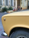 An old yellow Soviet Car Royalty Free Stock Photo