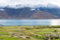 Pangong Lake view from Merak Village in Ladakh, Jammu and Kashmir, India.