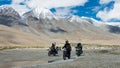 Riders at near Pangong Lake in Ladakh, Jammu and Kashmir, India