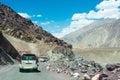 Beautiful scenic view from Between Leh and Nubra Valley in Ladakh, Jammu and Kashmir, India Royalty Free Stock Photo