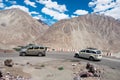 Beautiful scenic view from Between Leh and Nubra Valley in Ladakh, Jammu and Kashmir, India Royalty Free Stock Photo
