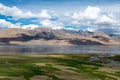 Tso Moriri Lake in Changthang Plateau, Ladakh, Jammu and Kashmir, India. It is part of Ramsar Convention Royalty Free Stock Photo