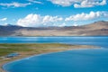 Tso Moriri Lake in Changthang Plateau, Ladakh, Jammu and Kashmir, India. It is part of Ramsar Convention Royalty Free Stock Photo