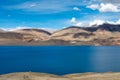 Tso Moriri Lake in Changthang Plateau, Ladakh, Jammu and Kashmir, India. It is part of Ramsar Convention Royalty Free Stock Photo