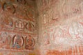 Ancient Mural at Alchi Monastery Alchi Gompa in Ladakh, Jammu and Kashmir, India.