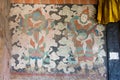 Ancient Mural at Thikse Monastery Thikse Gompa in Ladakh, Jammu and Kashmir, India. The Monastery