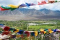 Beautiful scenic view from Spituk Monastery in Leh, Ladakh, Jammu and Kashmir, India. Royalty Free Stock Photo