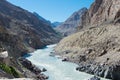 Indus river at Aryan Valley in Ladakh, Jammu and Kashmir, India Royalty Free Stock Photo