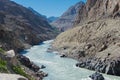 Indus river at Aryan Valley in Ladakh, Jammu and Kashmir, India Royalty Free Stock Photo