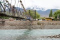 MAITRI BRIDGE on Indus River in Choglamsar, Ladakh, Jammu and Kashmir, India