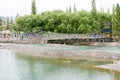 MAITRI BRIDGE on Indus River in Choglamsar, Ladakh, Jammu and Kashmir, India