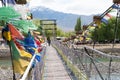 MAITRI BRIDGE on Indus River in Choglamsar, Ladakh, Jammu and Kashmir, India