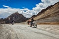 Bike tourists in Himalayas